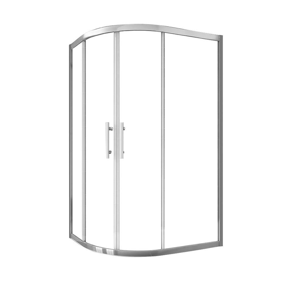 image 1 of Aica Bathrooms 1000x900x1850mm Quadrant Shower Enclosure Walk In Corner Cubicle Glass Screen Door | Chrome