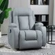 image 2 of HOMCOM Manual Recliner Chair with 8 Vibration & Heat, Light Grey Grey | grey