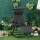 image 2 of Outsunny Folding Recliner Chair Outdoor Lounge Rocker Zero-Gravity Seat
