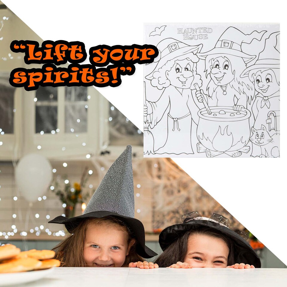 image 1 of vfm-estore Halloween Canvas Craft Accessory - Witch Design, 25cm