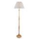 image 4 of Julian - Natural Wood 161cm Floor Lamp with Striped Linen Shade