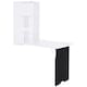 image 2 of HOMCOM Folding Wall-Mounted Drop-Leaf Table, Convertible Wall Table With Chalkboard and Storage Shelf, Multifunctional Floating Desk for Home Office, White