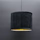 image 3 of Set of 2 Sundance - Black Velvet Pleated 25cm Lamp Shades with Gold Inner | Black | Gold | Medium | 2