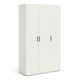 image 1 of Pepe Wardrobe with 3 Doors in White Woodgrain