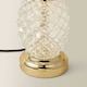 image 4 of ValueLights Contemporary Pineapple Design Gold And Clear Table Lamp With Black Shade