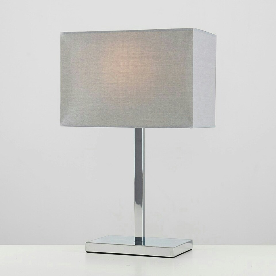 image 1 of ValueLights Dewy Pair of Silver Table Lamp