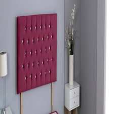 Maroon Plush Velvet Chesterfield Headboard | Multi | 3FT Single 26"inch Headboard