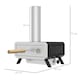 image 7 of Outsunny Wood Fired Pizza Oven with Rotating Pizza Stone and Cover, Black
