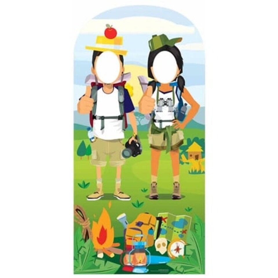 Camp Site Hiking Double Adult Stand-In Cardboard Cutout 186cm