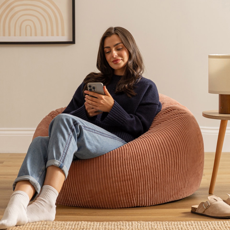 image 1 of Kingston Beanbag Corduroy Dawn Pink | Pink | Dawn Pink | XL | 1