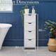 image 4 of Christow Bathroom Drawer Cabinet White Wood Storage Unit With 4 Deep Drawers