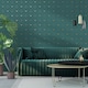 image 2 of World Of Wallpaper Bee Wallpaper - Teal/Gold - 10m x 53cm | Green