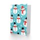 image 2 of Cute Snowman and Snowflake Pattern Blue Blank For Him Or Her Art Xmas Festive Christmas Card