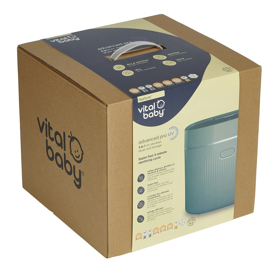image 1 of Vital Baby Nurture advanced pro UV steriliser & dryer, 3rd gen - olive green