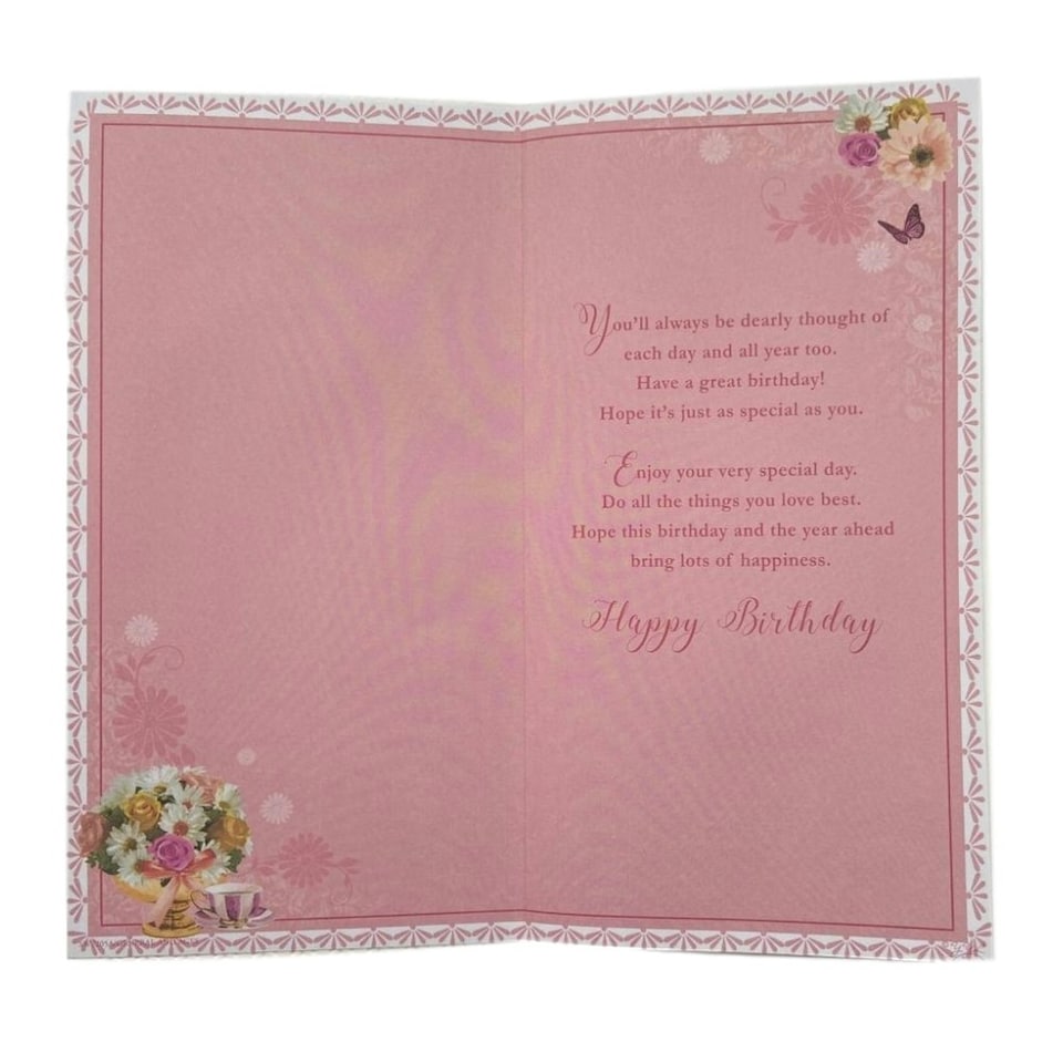 image 1 of Birthday Wishes On 100th Foil Finished Soft Whispers Card