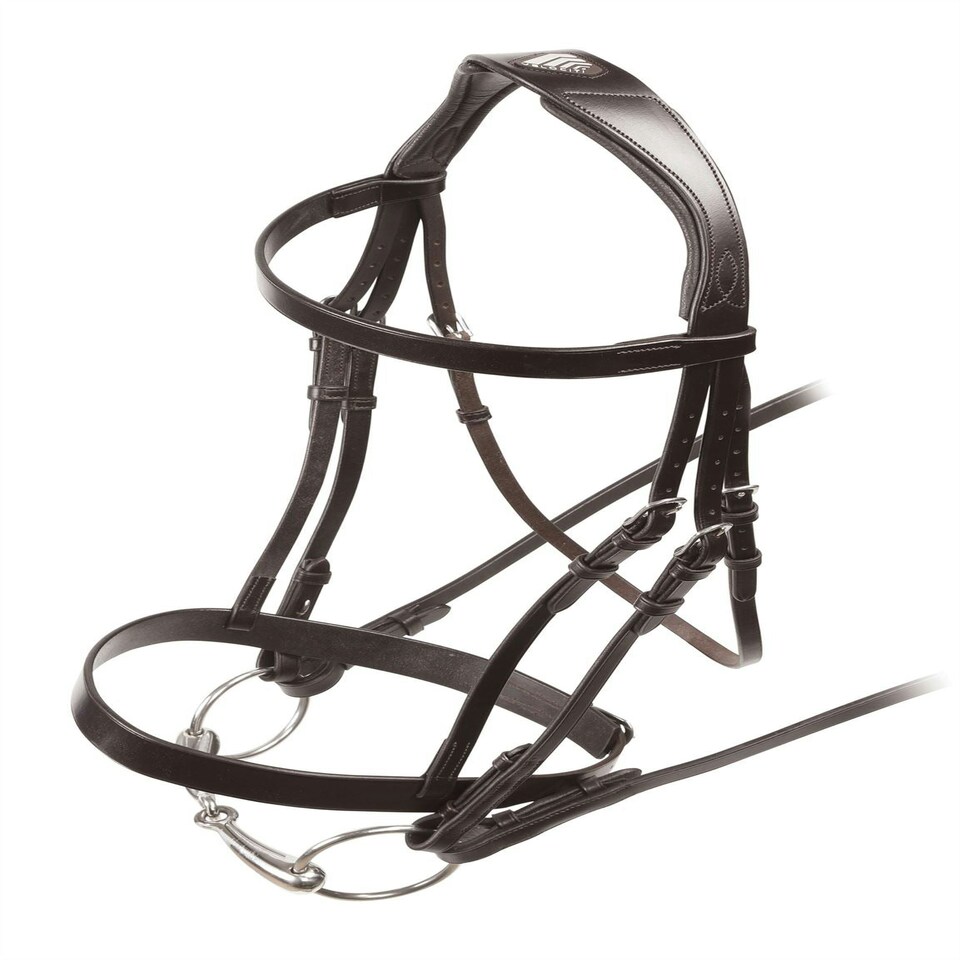 image 1 of Shires Velociti Hunter Cavesson Bridle Black | Size: Cob
Colour: Black