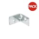image 1 of Securit Corner Brace (Pack of 4) - Silver - 25mm