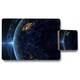 image 1 of Connection lines Around Earth Globe (Placemat & Coaster Set)