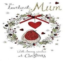 Champagne to The Loveliest Mum Christmas Card