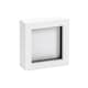 image 1 of Nicola Spring 4 x 4" Photo Frame - White - 3D Photo Frame Picture Frame Box Portrait Display Case (12.5 x 12.5cm)