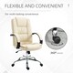 image 4 of Vinsetto Executive Office Chair High Back Computer Desk Chair w/ Armrests Beige