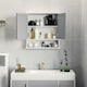 image 3 of kleankin Wall Mounted Mirror Cabinet W/ Double Mirror Doors & Adjustable Shelf