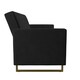 image 5 of Skylar Sofa Bed in Velvet Black Black | BLACK