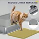 image 6 of PawHut Stainless Steel Litter Box with Scoop, High Sided Cat Litter Tray Grey | One Size
