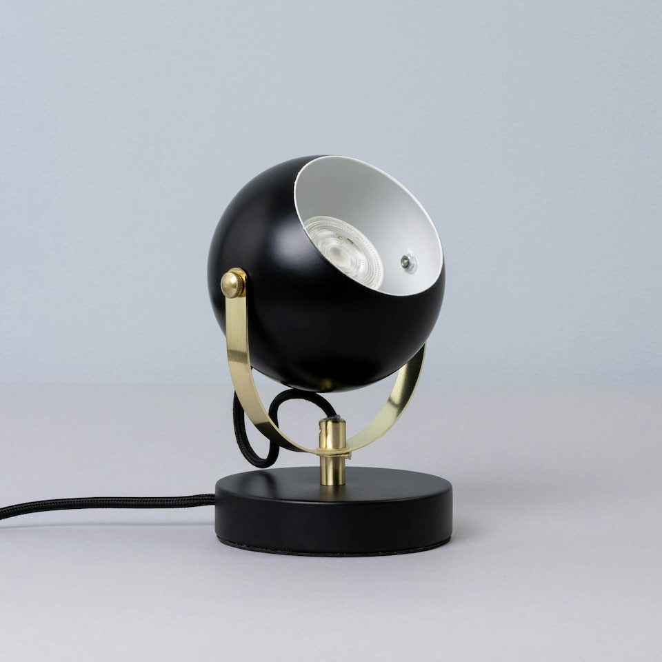 image 1 of BHS Rowan Eyeball Table Lamp, Matte Black