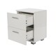 image 4 of Lido 2 Drawer Bedside Cabinet - High Gloss White, Modern Silver Feet | White | White | One Size | 1