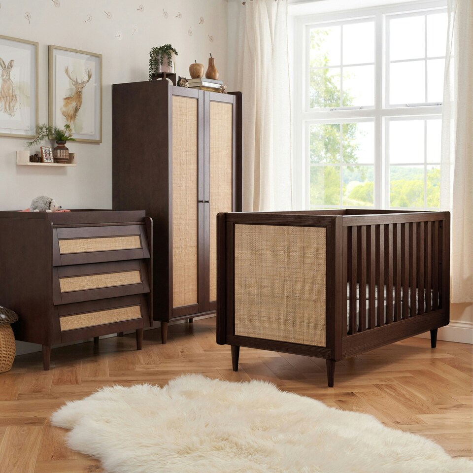 image 1 of Tutti Bambini Japandi 3pc Room Set - Warm Walnut
