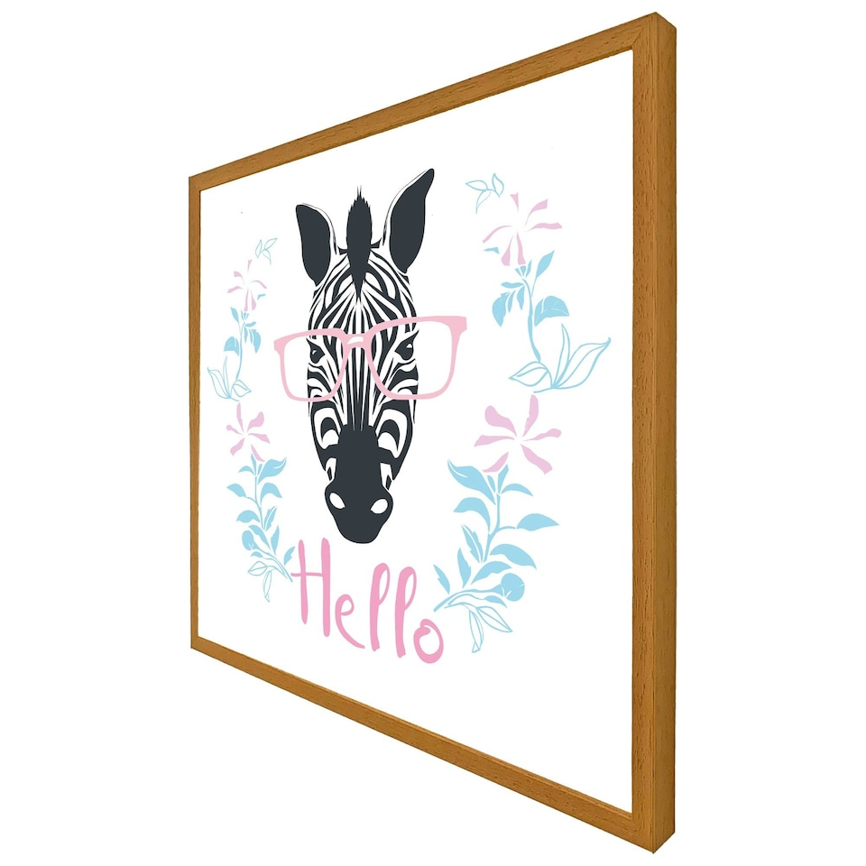 image 1 of Hello zebra (Picture Frame) White | L