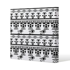 Egyptian Eye Of Horus Heiroglyphs (Canvas Print) 77 x 77 x 4cm