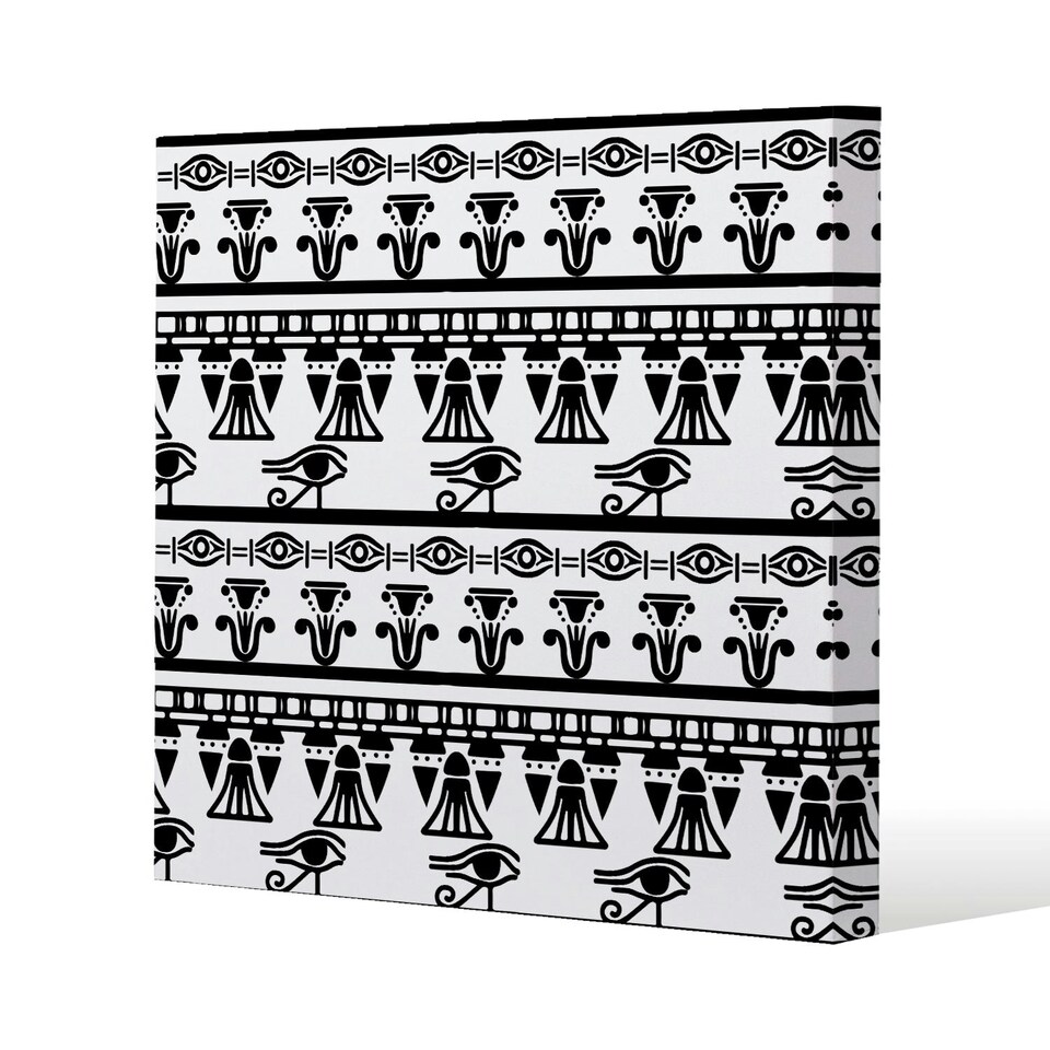 image 1 of Egyptian Eye Of Horus Heiroglyphs (Canvas Print) 77 x 77 x 4cm