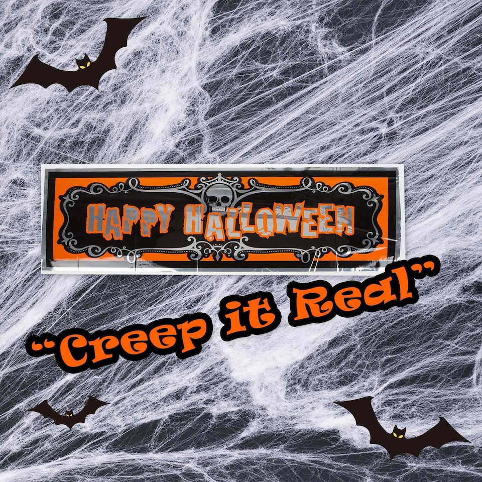 image 1 of PMS Happy Halloween Banner 3ft Decoration - Trick or Treat Party Sign