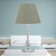 image 3 of Chrome Jewelled Table Lamp with Sage Green Shade Chrome | Green