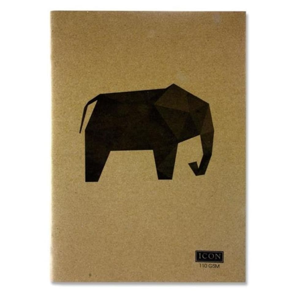 image 1 of A3 80 Pages 110gsm Animalia Design Kraft Sketch Book by Icon Art