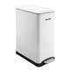 image 1 of Cooks Professional Slimline Dual Recycle Pedal Bin 50L - 2 Compartments & Soft Close Lid | White