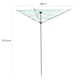 image 7 of KCT 3 Arm Rotary Washing Line - 30m Drying Area Green | Silver
