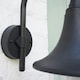 image 3 of ValueLights Black Bramhall Outdoor Wall Lantern with 6W Warm White Bulb Black