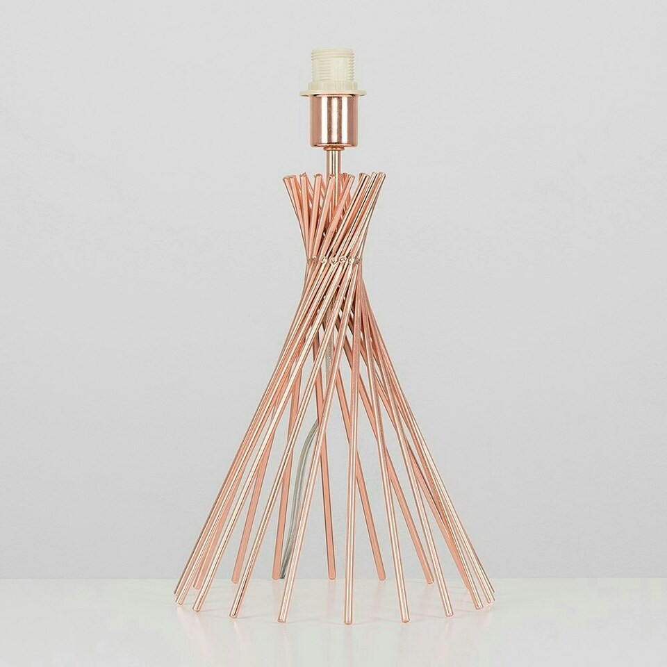 image 1 of ValueLights Modern Copper Metal Wire Twist Design Table Lamp Base