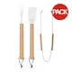 image 1 of MidOcean Smokey Oak BBQ Tool Set (Pack of 3) - Wood - One Size