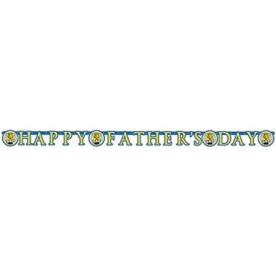 Amscan Letter Fathers Day Banner - Yellow/Blue - One Size