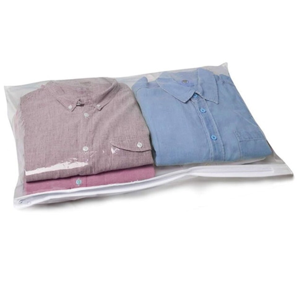 image 1 of Caraselle Peva Zip Up Sweater Bags Approx. 60 x 45cm ( 24" x 18" ) Clear
