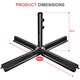 image 2 of Parasol Base Umbrella Patio Garden Heavy Duty Metal Stand Holder Cross Frame