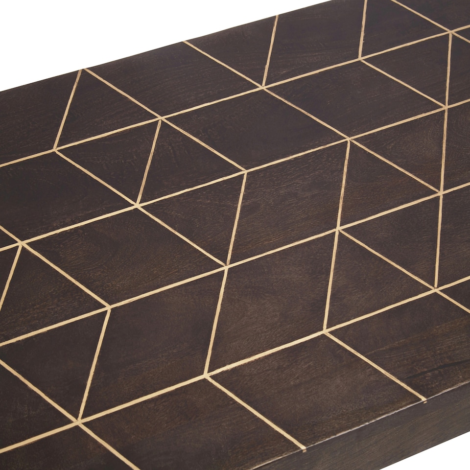 image 1 of Interiors by Premier Mango Wood And Gold Finishing Coffee Table Brown