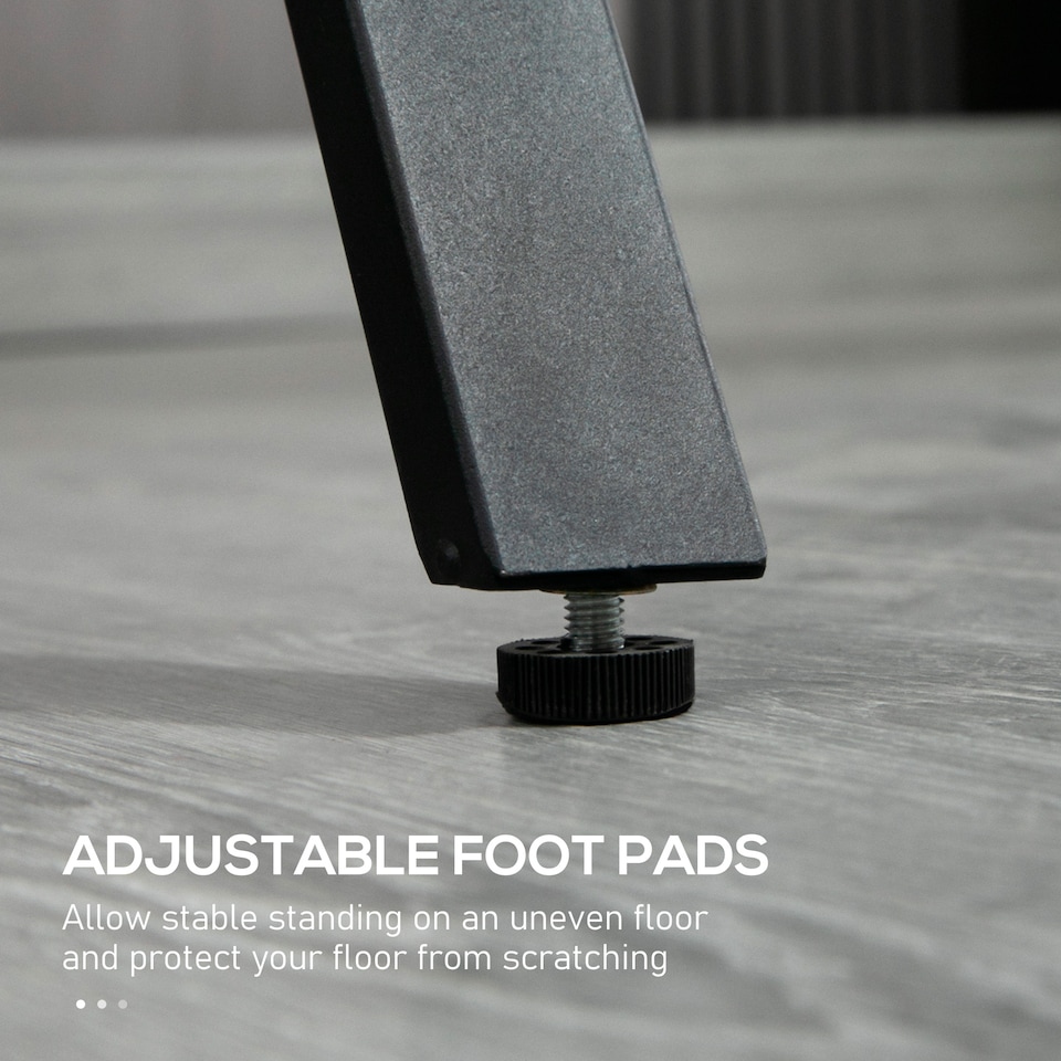 image 1 of HOMCOM 120 cm Rectangular Bar Table for 4 People, Modern Breakfast Bar Table with Wood Effect Tabletop, Steel Legs, Coffee Desk for Living Room, White