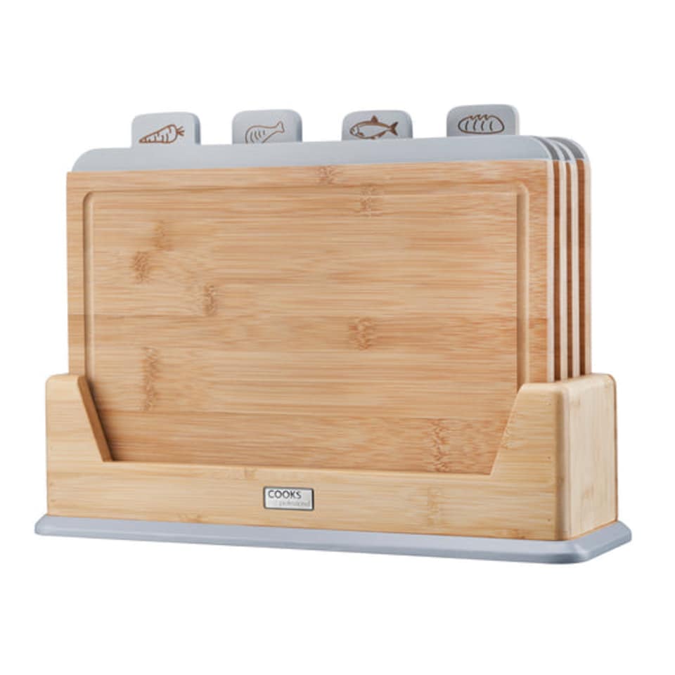 image 1 of Cooks Professional Index Chopping Board Set | Brown | Grey