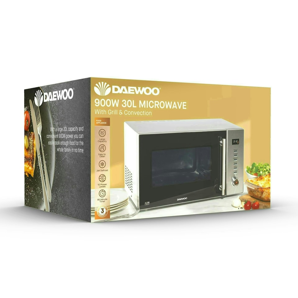 image 1 of Daewoo 30L 900W Combination Microwave, Grill & Convection Oven