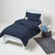 image 4 of Homescapes Navy Linen Kid’s Pillowcases 60 x 40 cm - Pack of 2 Blue